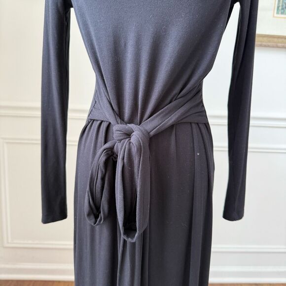 Modern Citizen Vero Tie-Front Long-Sleeve Dress Black $158 - Picture 3 of 8